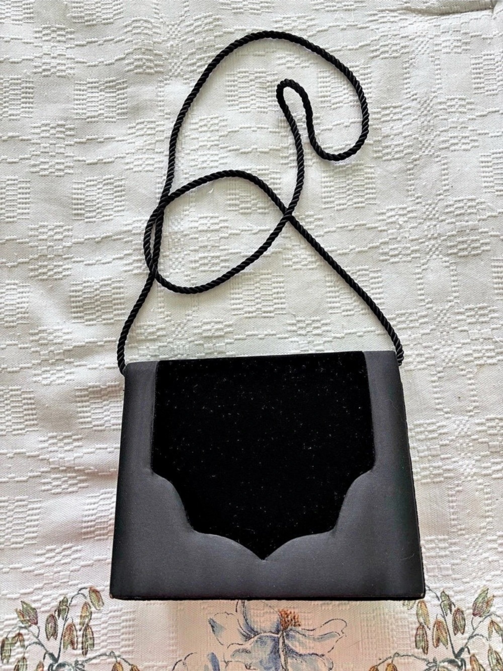 Judith Leiber Black Velvet Clutch